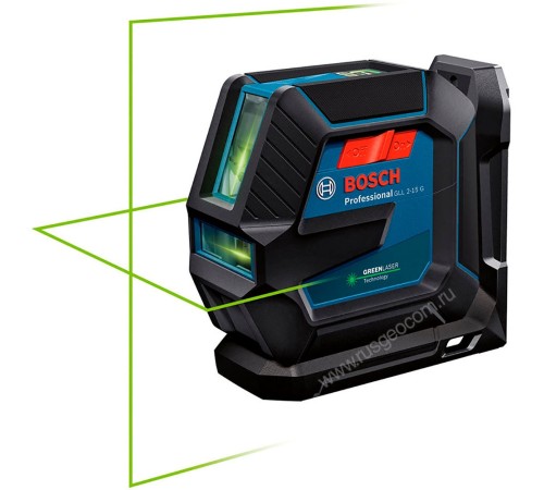 Лазерный уровень Bosch GLL 2-15 G Professional с калибровкой Лазерный уровень Bosch GLL 2-15 G Professional с калибровкой