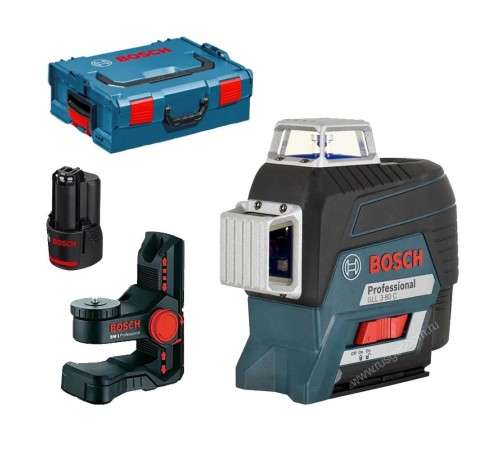 Лазерный уровень Bosch GLL 3-80 C с калибровкой + BM 1 + GBA 12V + L-Boxx Лазерный уровень Bosch GLL 3-80 C с калибровкой + BM 1 + GBA 12V + L-Boxx