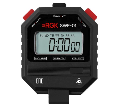 Секундомер электронный RGK SWE-01 с поверкой Секундомер электронный RGK SWE-01 с поверкой